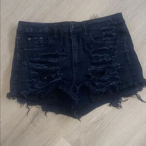 American Eagle Outfitters Dark Distressed Jean Shorts